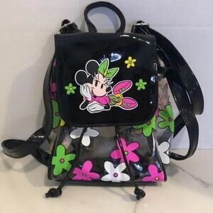 VTG Minnie Mouse y2k 2000s 90s Spring Fever Transparent Clear Backpack Bag Daisy